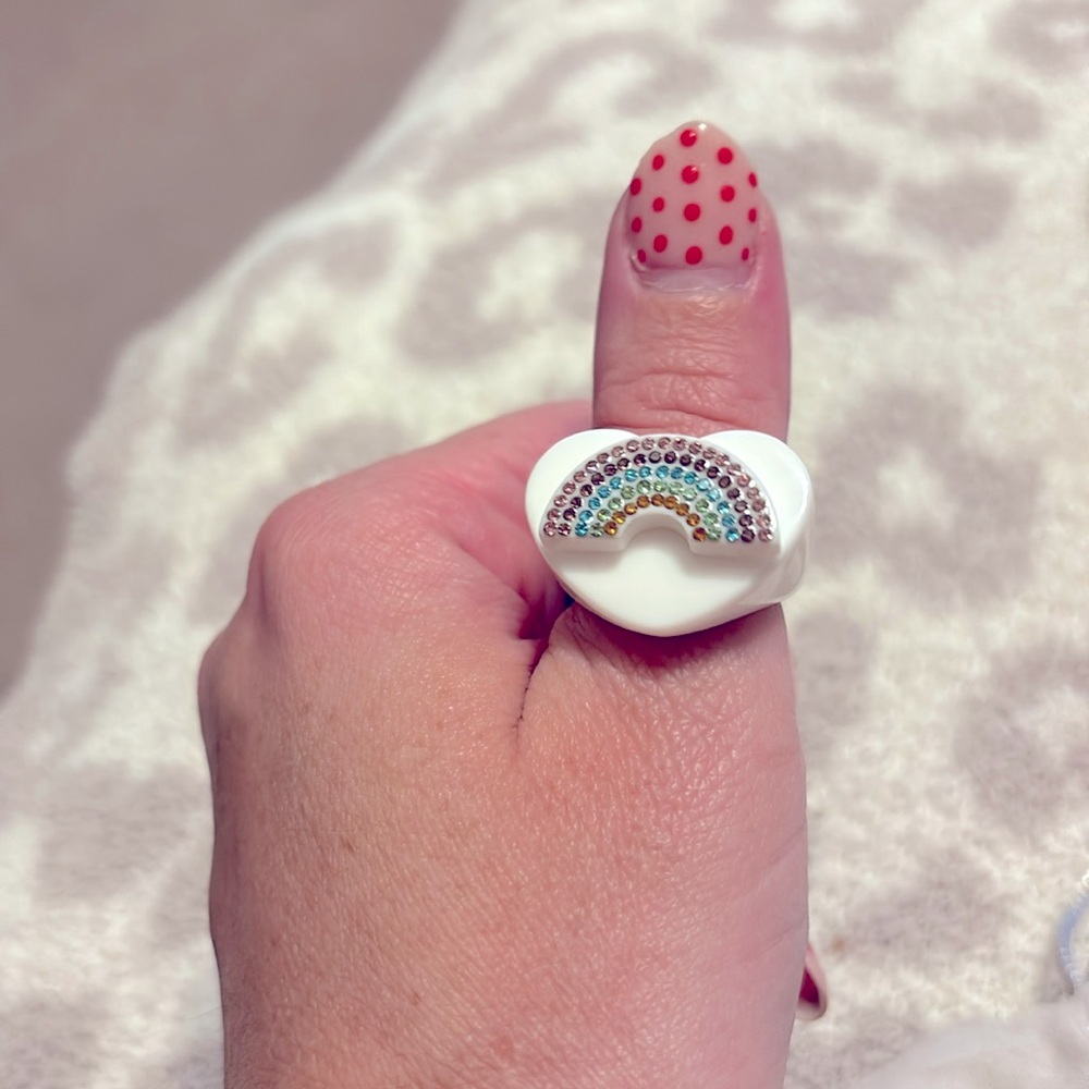 Sparkle Muse Rainbow Ring- size 10